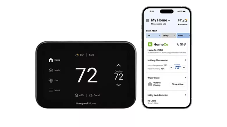The Resideo Honeywell Home ElitePRO smart thermostat.