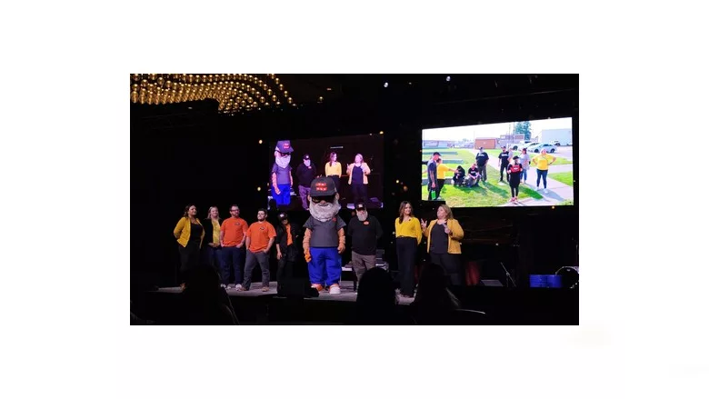 The announcement of Skagit Plumbing as the winner of the GABS. 