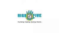 The High 5 Plumbing, Heating, Cooling & Electricity logo. 