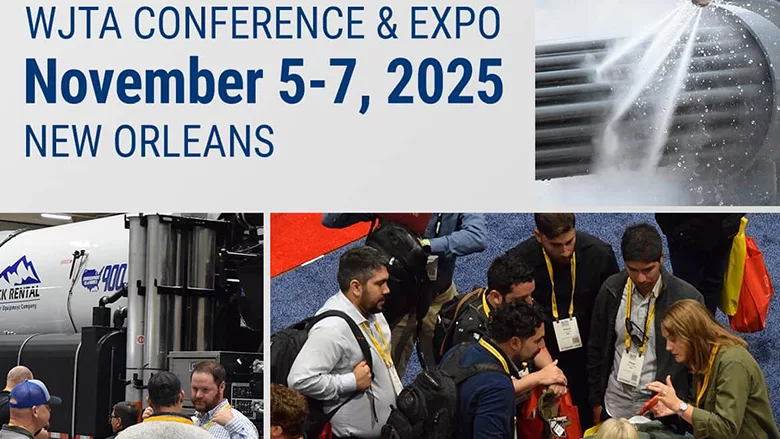 An infographic for the Waterjet Expo.