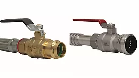 The QuickFitting SurePress and Push-to-Connect water heater connectors.