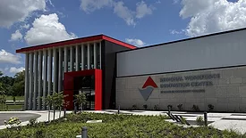 The Regional Workforce Innovation Center building. 