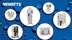 Watts' Pure Water Commercial Reverse Osmosis water purification system.