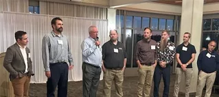 Darrell Case announcing the promotion of Matt Case, along with the firm's leadership team.