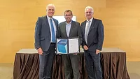 Left: David Hoey, CEO, WorldSkills International, Center: Troy Benavidez, Right: Francis Hourant, President and Chair of the Board, WorldSkills International