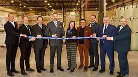 The ribbon-cutting at Duravit's new manufacturing facility.