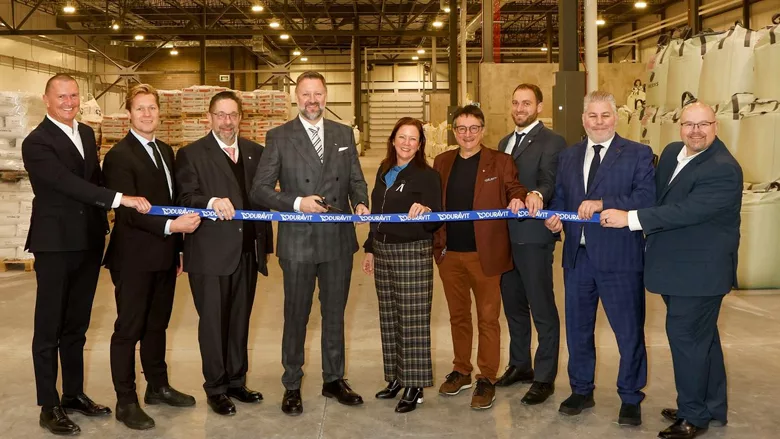 The ribbon-cutting at Duravit's new manufacturing facility.