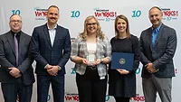Bradford White Corporation named 2025 Employer of the Year by West Michigan Works! The Bradford White team accepting the award.