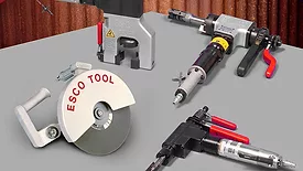The Esco Tool MILLHOG Rental Fleet welding end preparation tools.