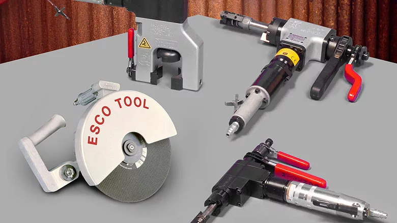 The Esco Tool MILLHOG Rental Fleet welding end preparation tools.