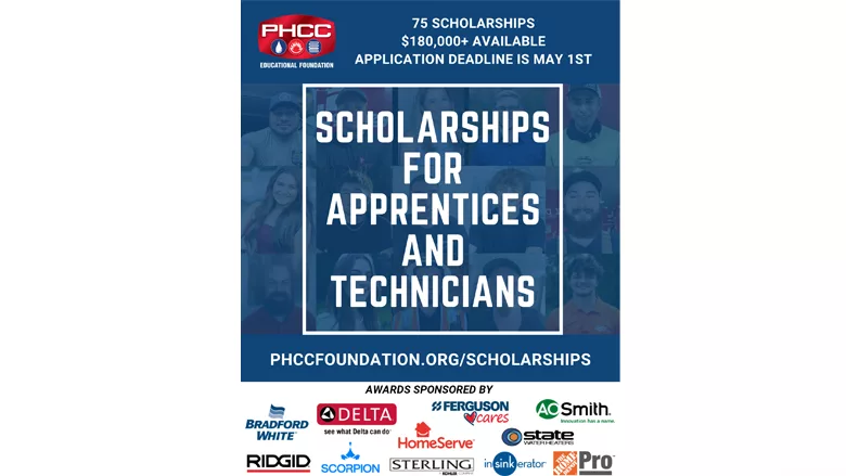 A graphic featuring the amount of scholarship awards available, and the sponsors.