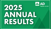 A graphic that reads, "2025 Annual Results" with the AD logo.