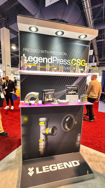 AHR Expo 2026 Legend Valve exhibit featuring its LegendPress press-fit system.