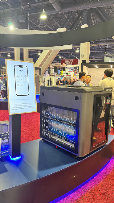 AHR Expo 2026 Navien exhibit showcasing hydronic and water-heating equipment.