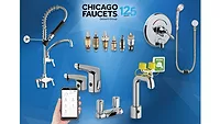 Several products from Chicago Faucets. 
