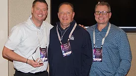 Representatives from NCS being honored with the Agency of the Year award from Ariston USA. 