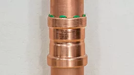 QuickFitting SurePress large-size copper press fitting.
