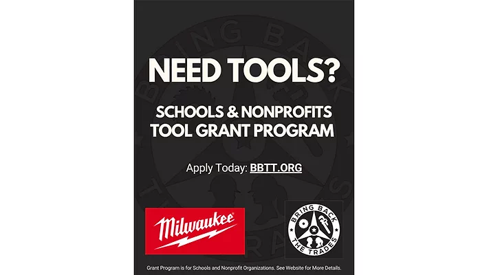 Bring Back the Trades launches national grant program with support from Milwaukee Tool 