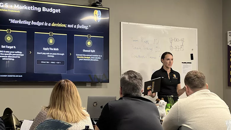 A photo from a Warrior Trades Academy session.