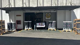 The installation of two Rheem electric water heater units in Antarctica. 