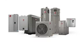 Several Rheem products. 