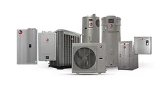 Several Rheem products. 