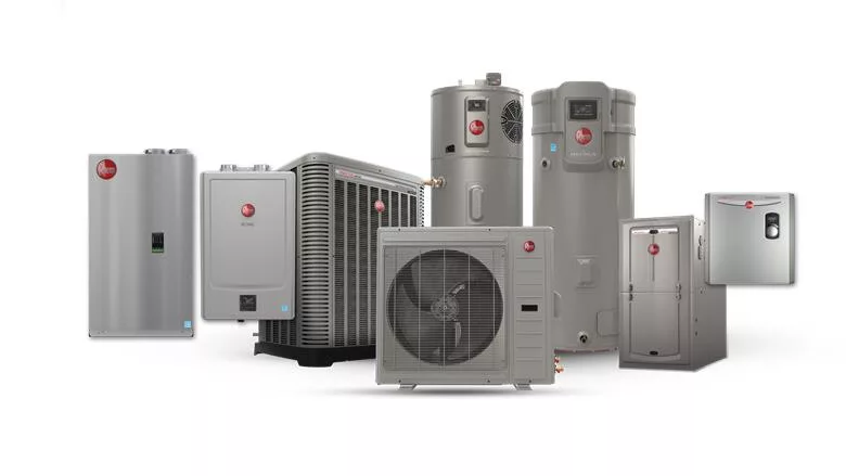 Several Rheem products. 