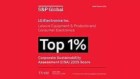LG Electronics Earns "Top 1%" Sustainability Ranking from S&P Global for Third Year in a Row