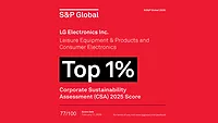 LG Electronics Earns "Top 1%" Sustainability Ranking from S&P Global for Third Year in a Row LG Electronics Earns "Top 1%" Sustainability Ranking from S&P Global for Third Year in a Row