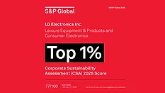 LG Electronics Earns "Top 1%" Sustainability Ranking from S&P Global for Third Year in a Row