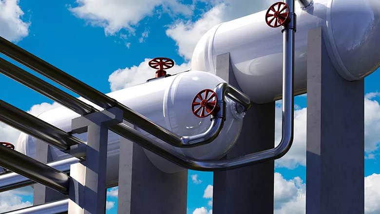 An industrial piping system