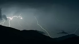 A lightning strike.