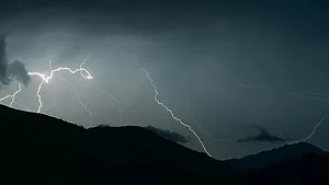 A lightning strike.