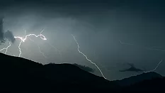 A lightning strike.
