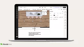 Houzz Pro's 3D plan annotations feature. 