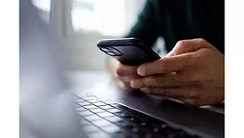 Phone being used