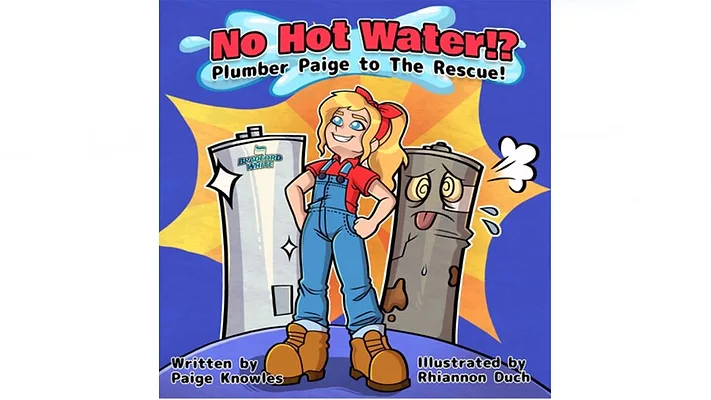  The cover for the "Paige the Plumber" book. 