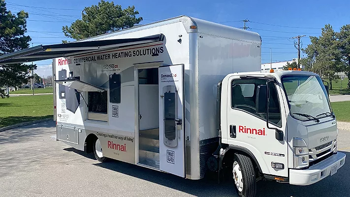 The Rinnai mobile showroom. 