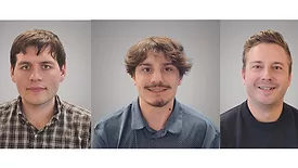 Electrical Engineer Adam Barney, Mechanical Engineer Luke Markovich, and Structural Engineer Spencer Bearden. 