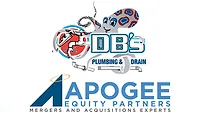 Apogee Equity Partners Advise on the Sale of DB’s Plumbing and Drain The logos for Apogee Equity Partners and DB’s Plumbing and Drain.