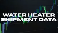 An infographic with "Water Heater Shipment Data" over a chart. 