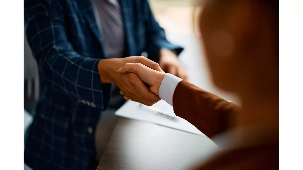 Shaking hands business deal