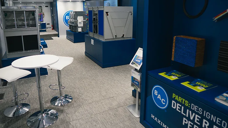 Inside Baltimore Aircoil Company's BAC Expo. 