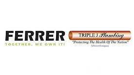 The Ferrer and Triple J Plumbing logos.