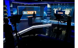News filming studio image