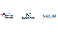 Alliance Group Announces Acquisition of Nolin Control Systems The logos for Alliance Group, NexCore, and Nolin Control Systems.