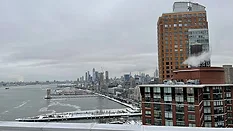 Case Study: Veritus Heat Pump Water Heater in New York Retrofit A view of a Manhattan apartment building.