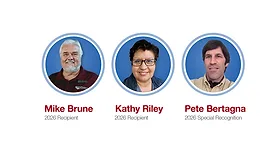 Watts' 2026 Backflow Hero Award recipient: Mike Brune, Kathy Riley, and Peter Bertagna. 
