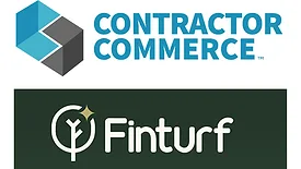 The logos for Contractor Commerce and Finturf. 