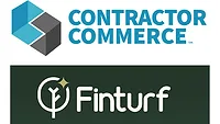 The logos for Contractor Commerce and Finturf.